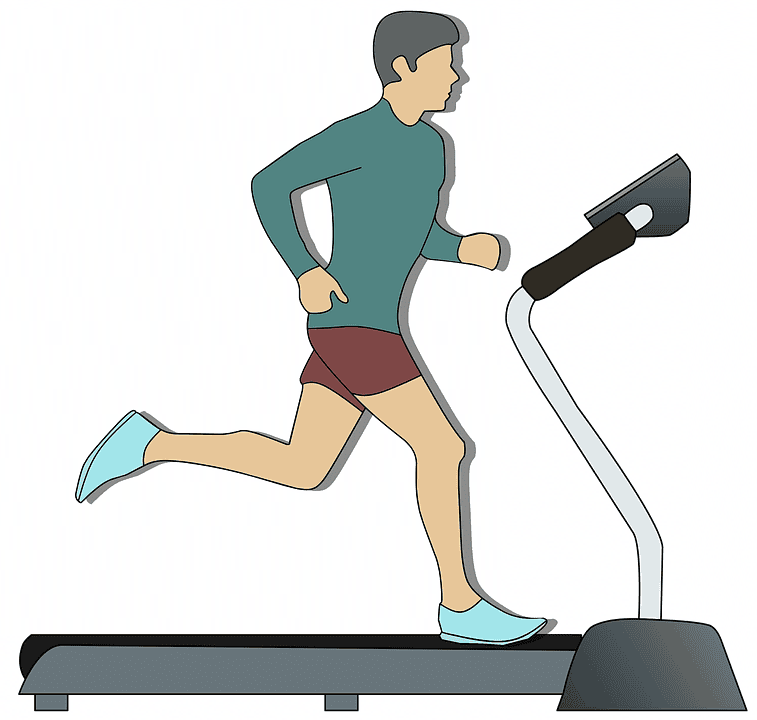 piriformis syndrome illustration of man running on treadmill